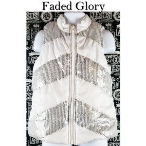 Faded Glory Sequins Outerwear Vest Size XS 4-5
